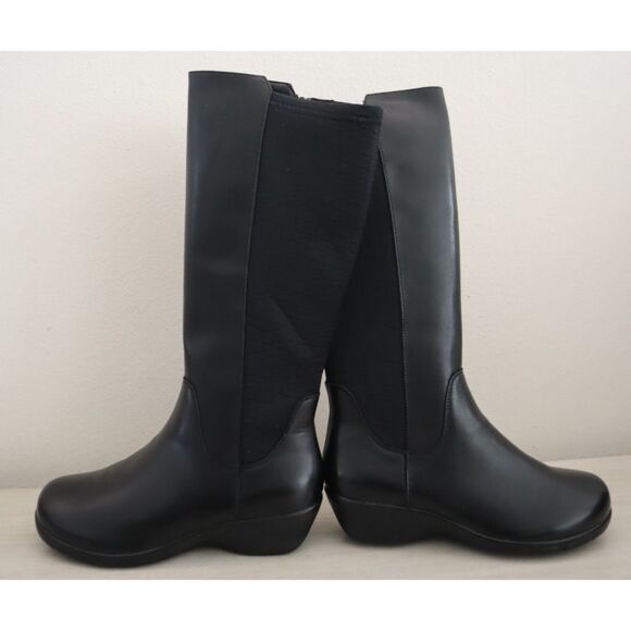 Propet WFX195L Women Sz 7.5X (2E) Black West Knee-High Leather Riding Boots - Picture 14 of 14